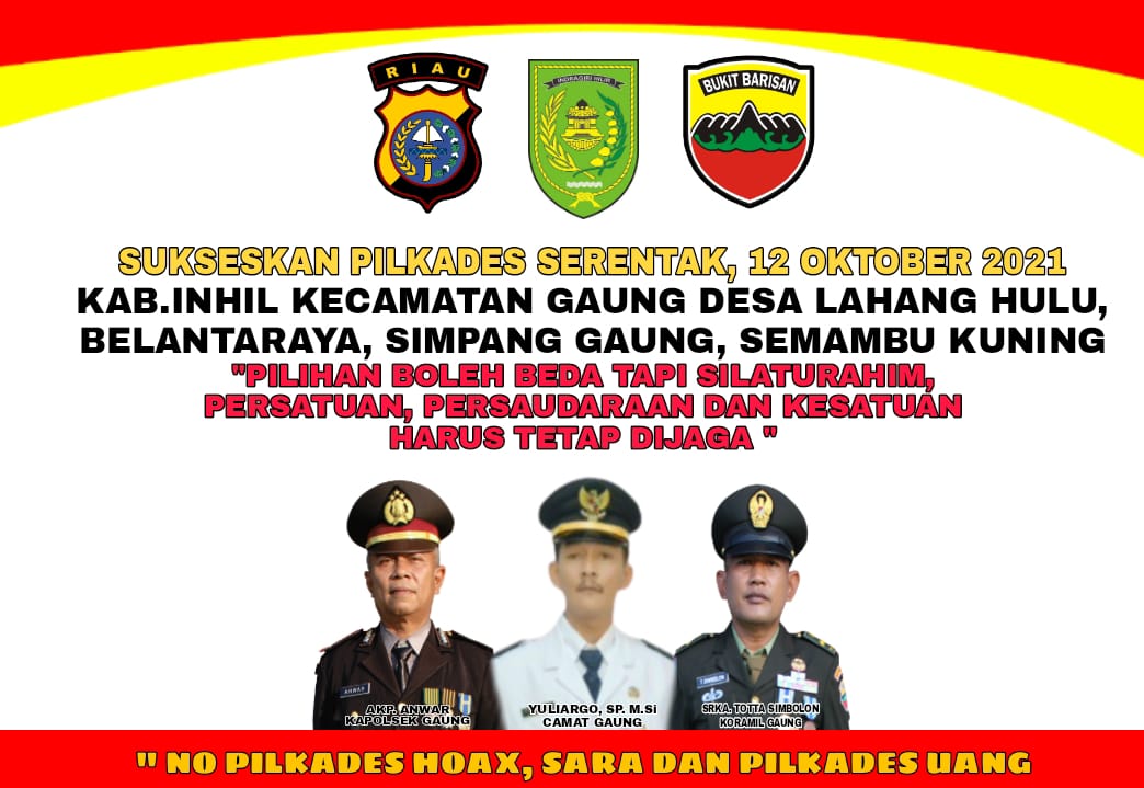 Camat Gaung Yuliargo hadiri Pelantikan Panitia Pilkades Serentak 2021, Begini harapannya